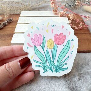 Blooming Tulips Sticker | Made in British Columbia